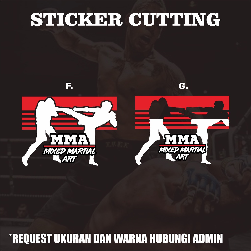 Stiker MMA Mixed Martial Art Cutting