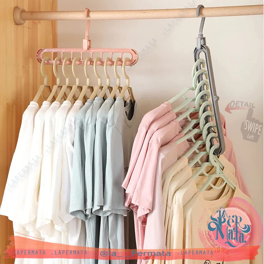 Magic HANGER 9 IN 1 / Organizer Gantungan Baju - LPM Shop