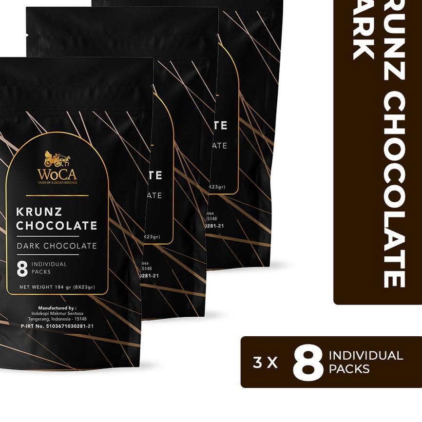 

☻ WoCA Krunz Chocolate Dark 3 x 8 individual packs ♦