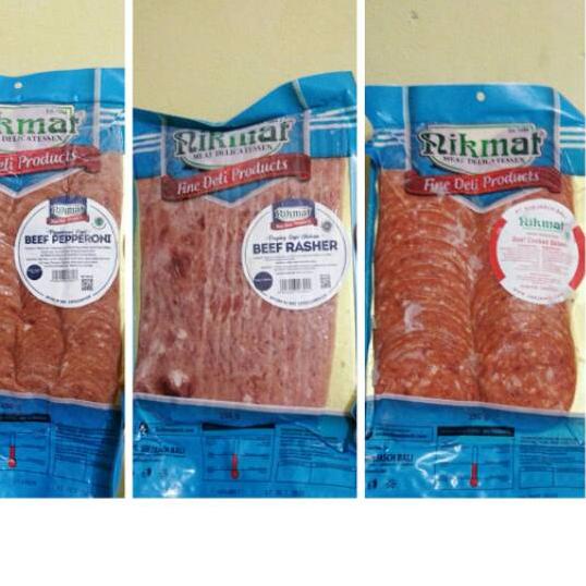 

➵ [MURAH LEBAY...!!!] Nikmat Beef Rasher / Beef Pepperoni / Beef Cooked Salami Pizza Toppings ○