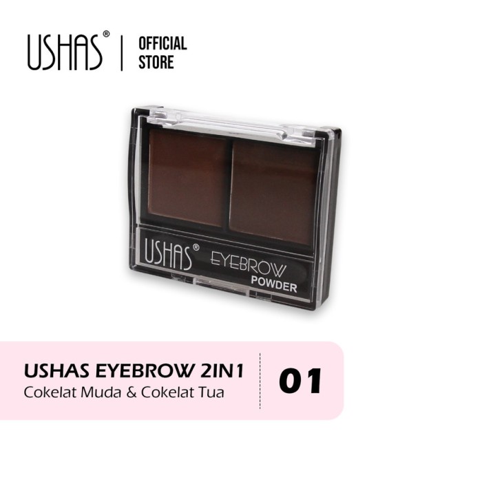 Eyebrow-Powder- Ushas Eyebrow Palette Powder 2In1 Bpom - Eyebrow Powder 2In1 -Powder-Eyebrow