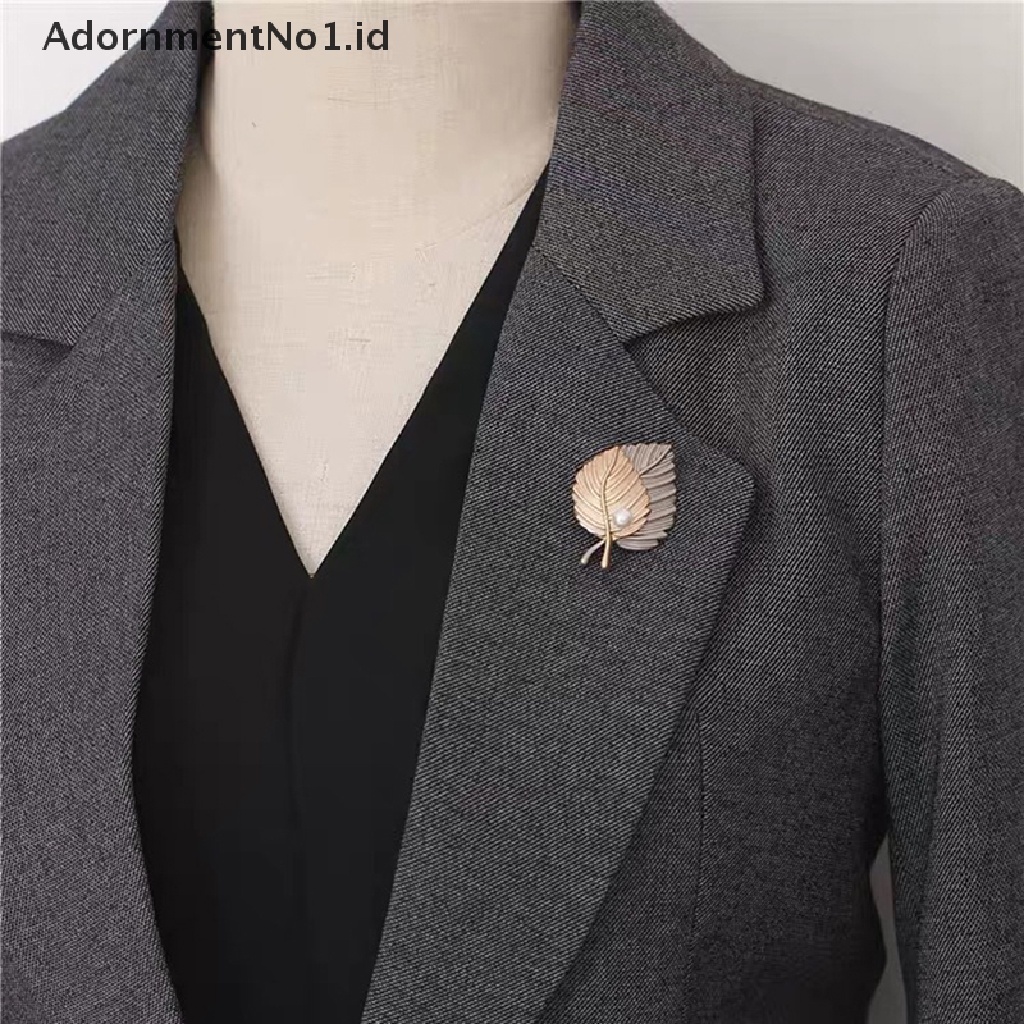 [AdornmentNo1] Maple Leaf Bros Logam Vintage Wanita Gadis Menawan Indah Kerah Lapel Pin Fashion Perhiasan Hadiah Aksesoris Pakaian Pesta [ID]