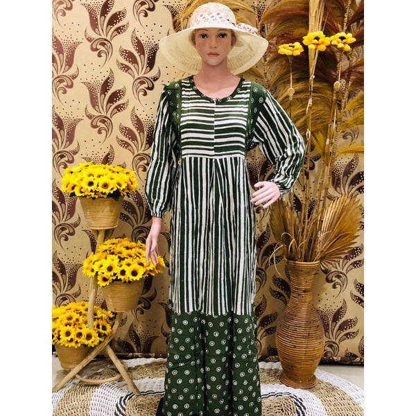 Longdres messa by putri Diana original resleting depan busui lengan panjang tali pinggang terlaris