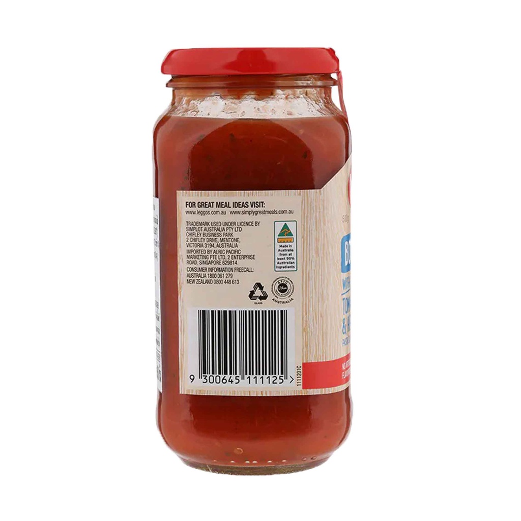 LEGGOS BOLOGNESE/ WITH CHUNKY/ TOMATO SAUCE/ 500g