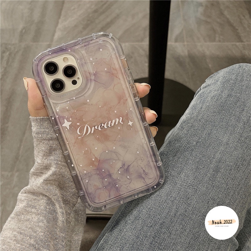 IPHONE Casing Bening Kompatibel Untuk Iphone11 14 13 12 Pro Max7 8 6 6S Plus XR X XS MAX Lukisan Tinta Fantasi Shockproof Langit Berbintang Bulan Bintang Airbag Soft Phone Case TPU Back Cover