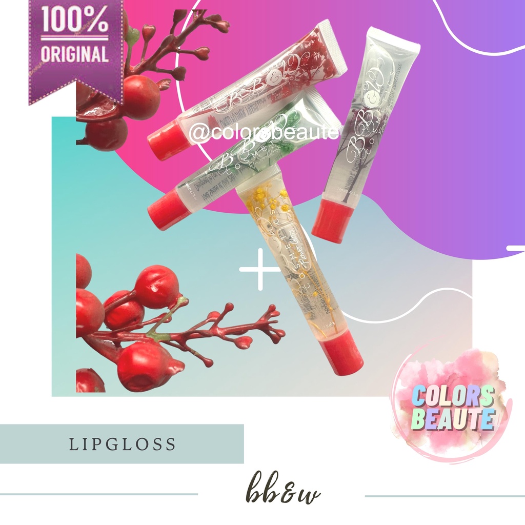 BB&amp;W The Rose Flower Lipgloss  - All 4 Color Clear Lip Gloss