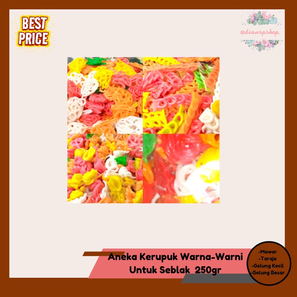 

Kerupuk warna warni 250gr Aneka Kerupuk untuk seblak