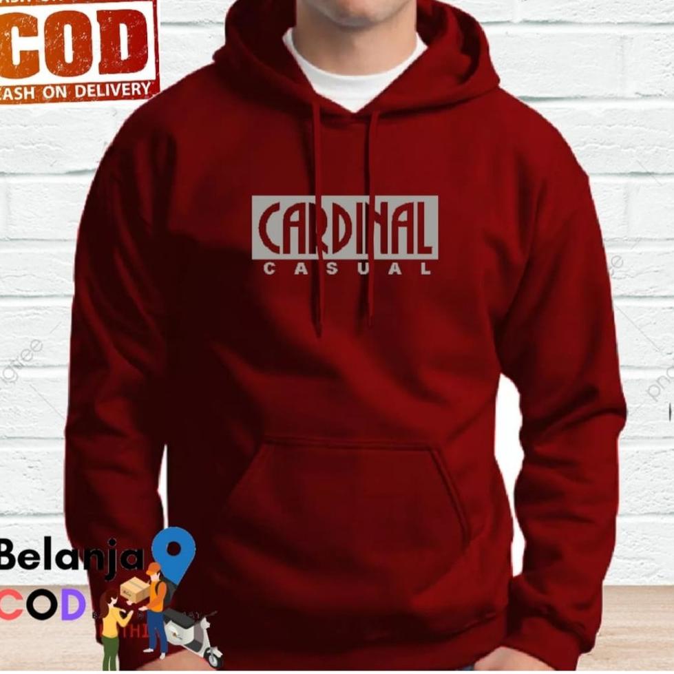 PALING LARIS Jaket Sweater Hoodie - Hoodie Distro Terbaru Cardinal Casual Blok Logo Silver -