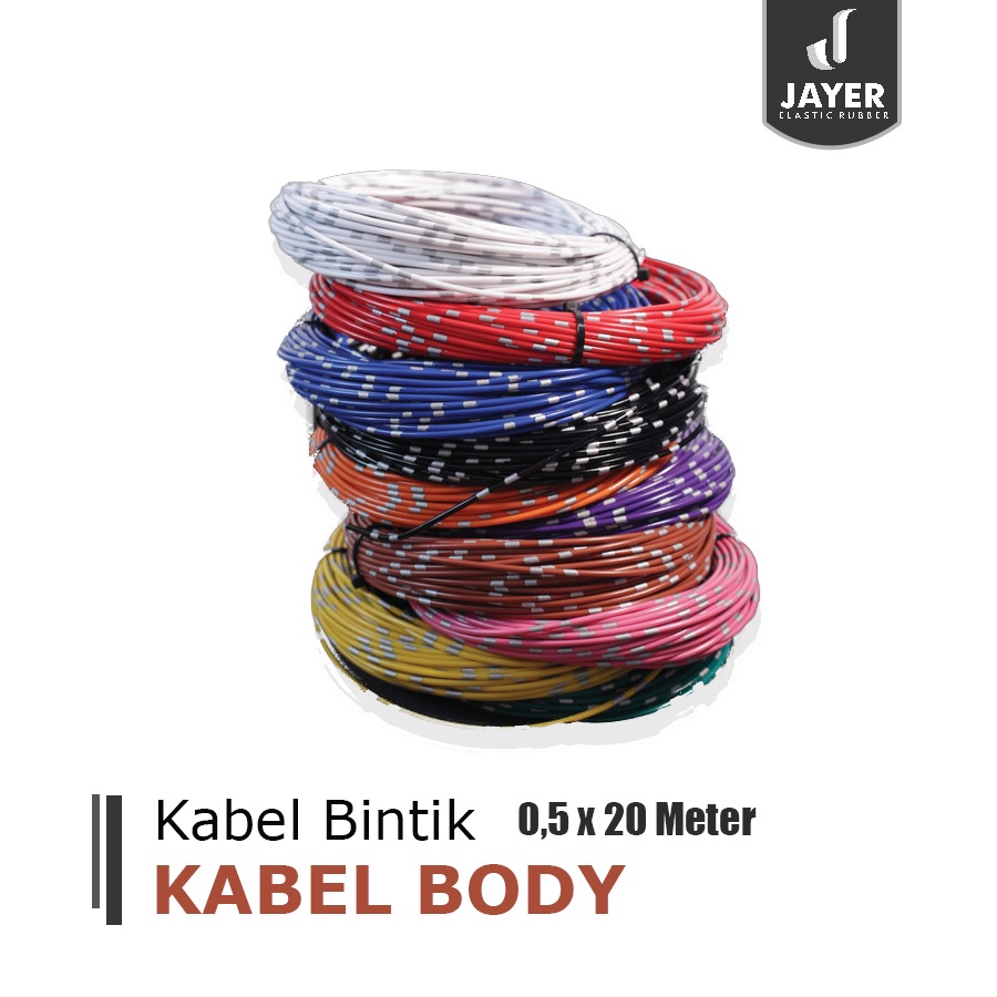 Kabel Roll Bintik / Kabel body Motor / Kabel Variasi lampu otomotif 0,5  X 20 METER