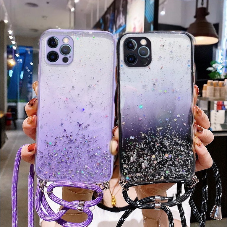 CASE GLITER + TALI ( IPHONE 13 PRO ) SILIKON HP TERLARIS 2023 - PGC MALL