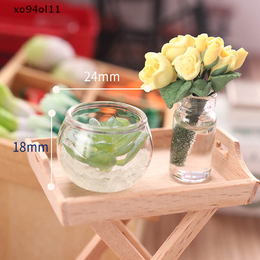 Xo 1: 12rumah Boneka Miniatur Mini Pot Model Aksesoris OL