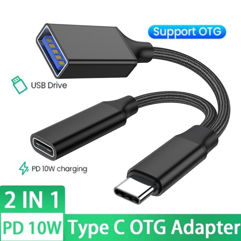 Zzz USB C OTG, Adaptor Telepon USB C 2.0 Charging-Port Dengan Adaptor 10WPD Cocok Untuk Hp Laptop