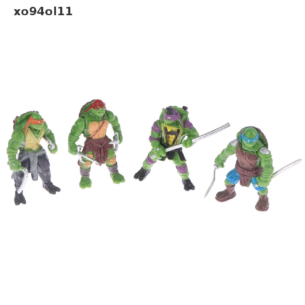 Xo 6Pcs/set Remaja Mutan Ninja Turtles Boneka Anime Actions Figure Lucu Model Desktop Ornamen Mobil Dekorasi Rumah Mainan Anak Boneka Boneka Ornamen Lanskap Mikro Kue Insert De