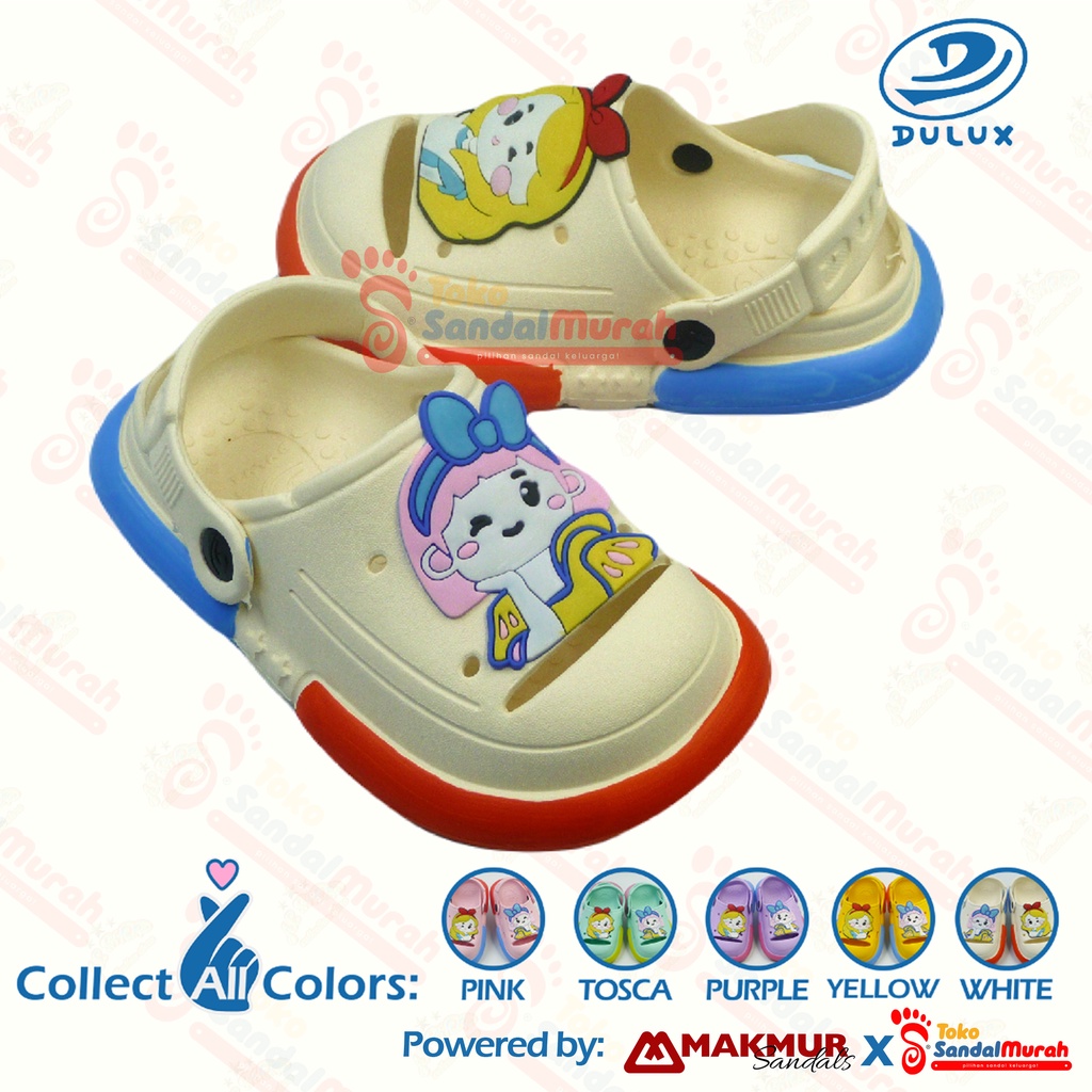 Toko Sendal Murah - Sandal Crocs Anak Uk 25 - 30 / Sandal Anak Perempuan Cantik Lucu / Sandal Kekinian Motif Princess / Sandal Anak Tali Belakang [Toko Sendal Murah M 523 D]