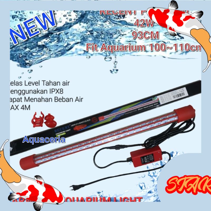 Lampu Aquarium Recent PRO 1000 LED RED VIEW PLUS Lampu ARWANA contest