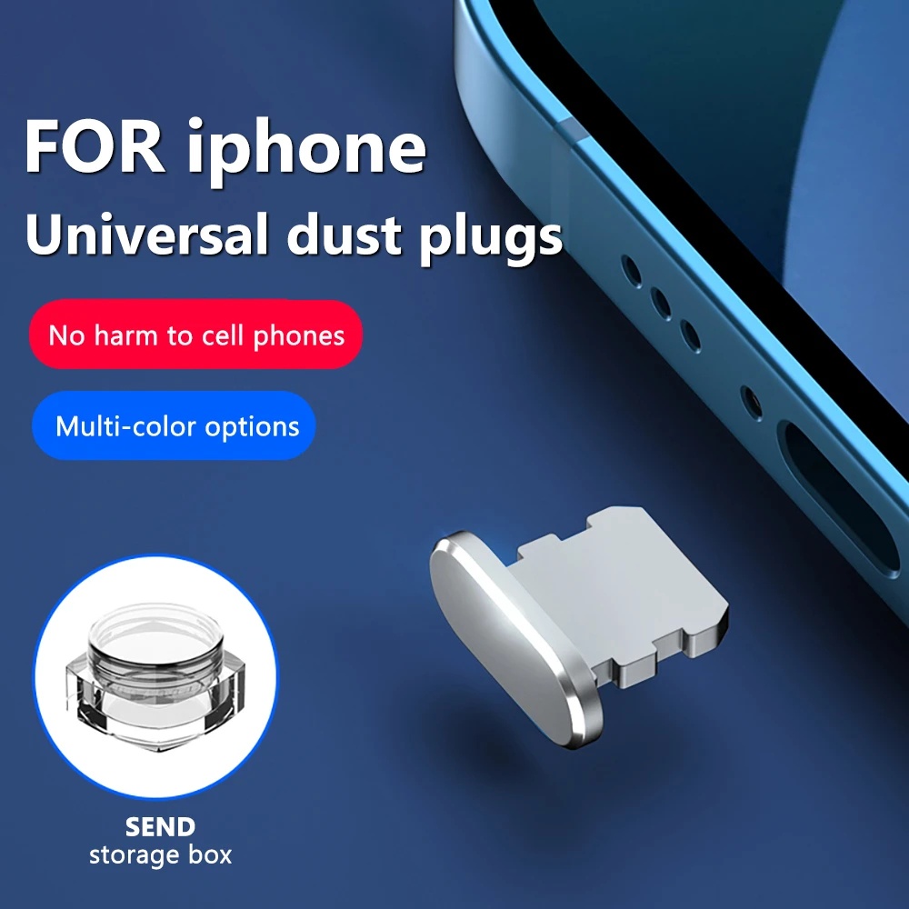 [Harga Grosir] Plug Debu USB Logam Kompatibel Dengan Iphone/Pelindung Port Pengisian Bahan Aluminium Alloy Portabel/Aksesoris Ponsel