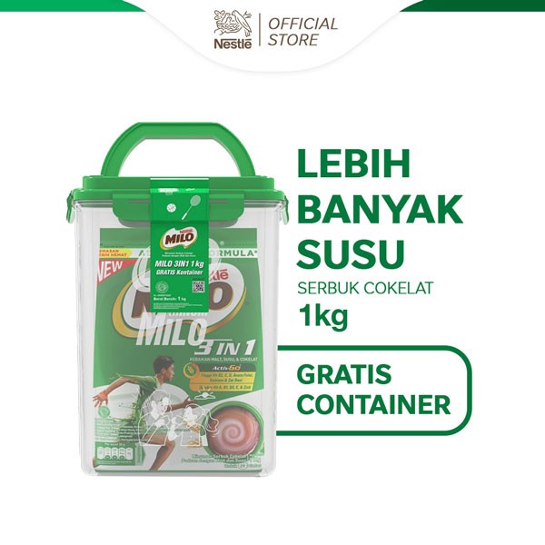 

[ COD ] MILO ACTIV-GO 3in1 Susu Coklat Pouch 1kg Free Container