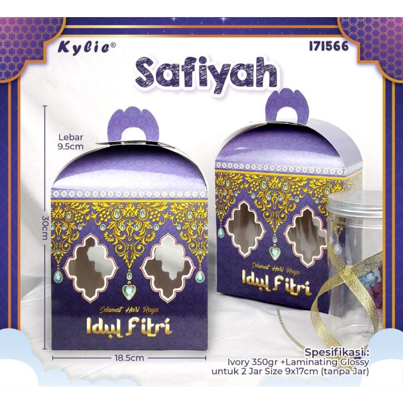 

4 PCS BOX DUS MOTIF LEBARAN IDUL FITRI UNTUK 2 TOPLES JAR (SIZE 9*17)