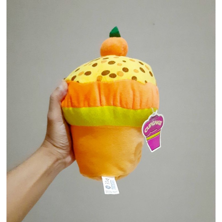 Boneka Kue Cake Oren Original Size 25 Cm/ Boneka Makanan/ Boneka Kue