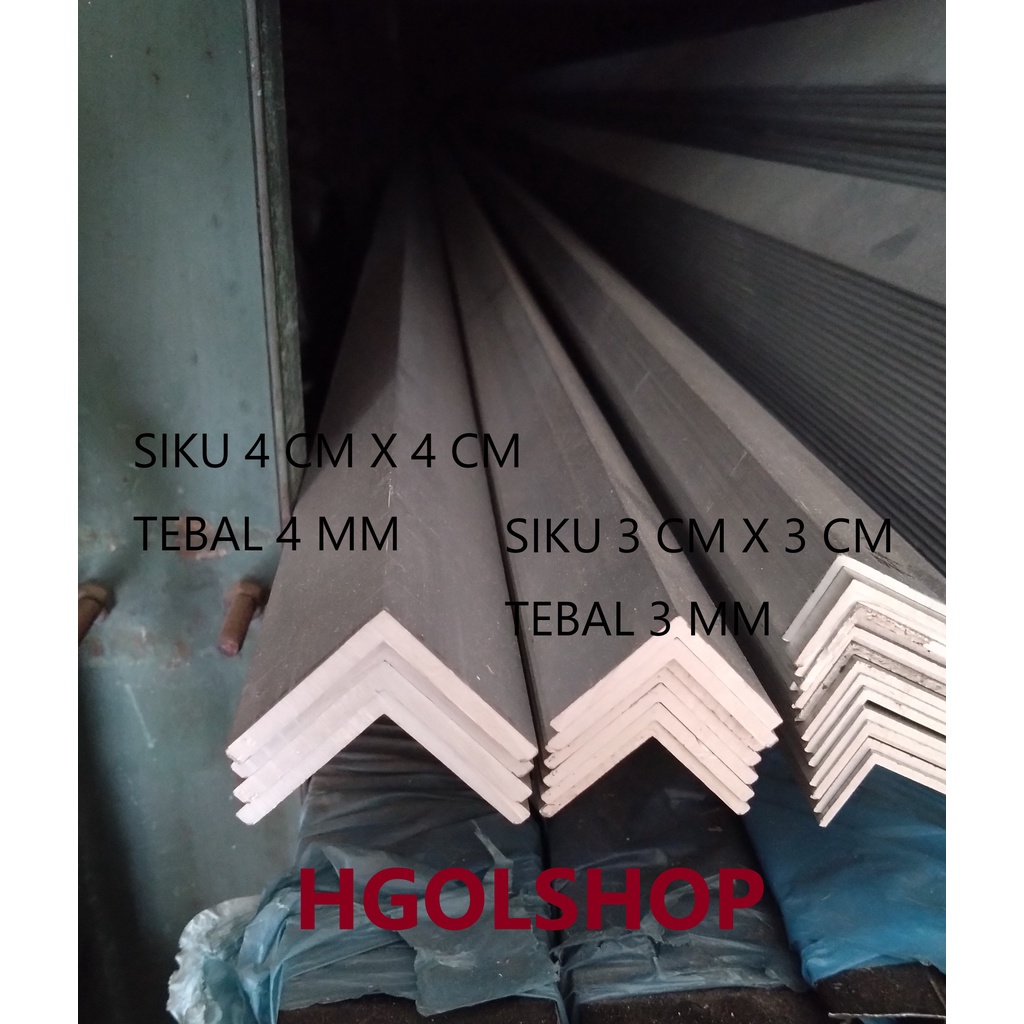 SIKU ALUMINIUM 4 CM X 4 CM TEBAL 4 MM