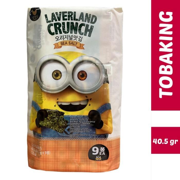 

MANJUN Laverland Crunch Seaweed Sea Salt Rumput Laut Nori 9 pax Best Seller