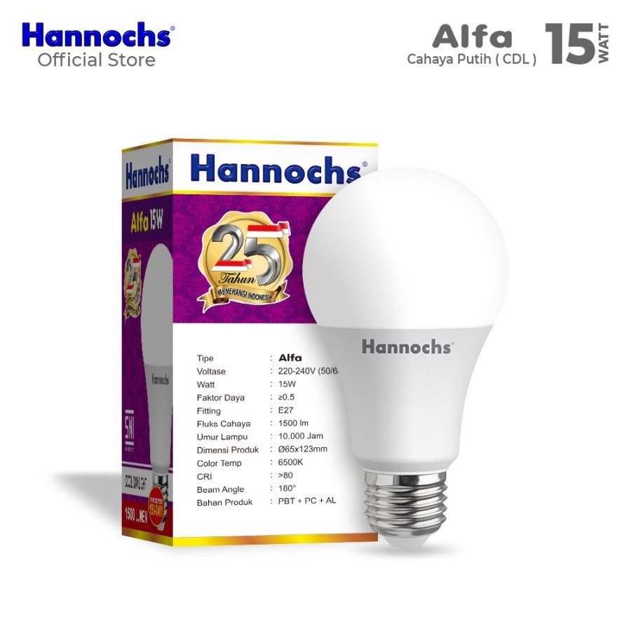 Hannochs Lampu LED Alfa 15 watt CDL - Putih