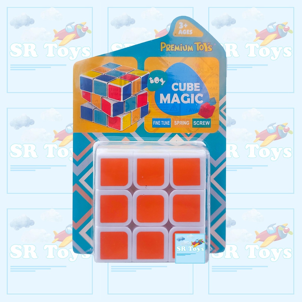 Mainan Edukasi Rubik 3x3 Magic Cube Base Putih