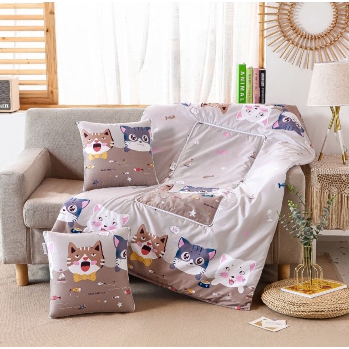 Selimut Dewasa Balmut Bantal Selimut selimut yg bisa dilipat jadi bantal - CATNFISH_A(T5F2) Selimut 