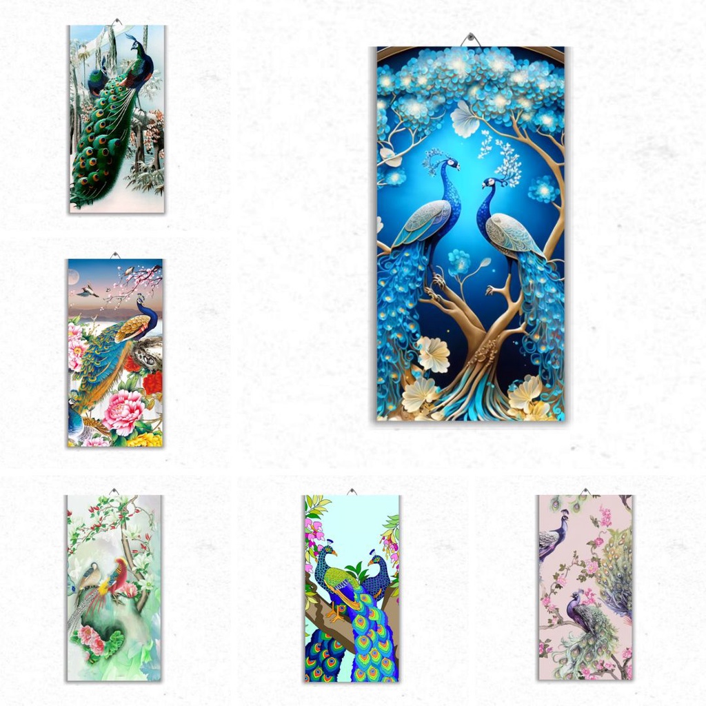 Wall Decor Kayu Hiasan Pajangan Dinding Motif Burung Merak