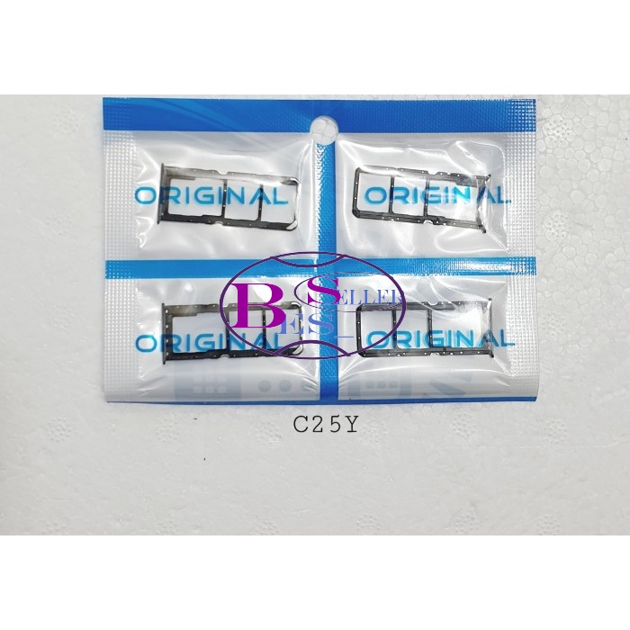 SIMLOCK SIMTRAY SLOT TEMPAT KARTU SIMCARD OPPO REALME C25Y ORIGINAL - Hitam