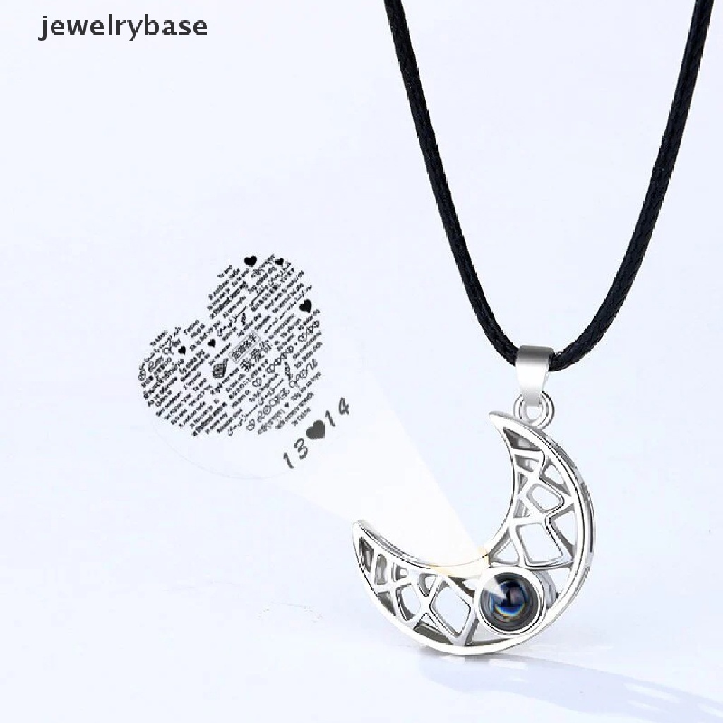 [jewelrybase] Kalung Proyeksi Matahari Dan Bulan I Love You In 100bahasa Kalung Magnet Berbentuk Hati Potongan Pasangan Kalung Hadiah Butik