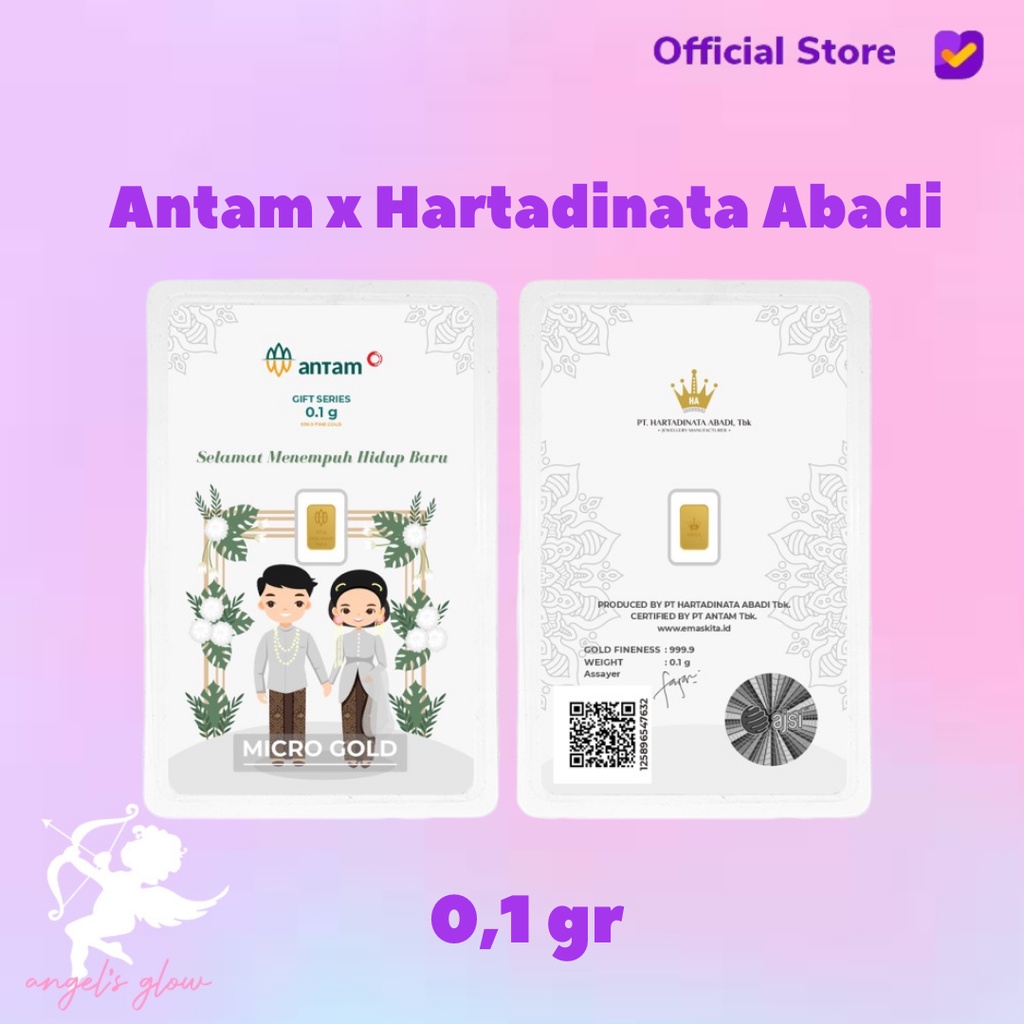 Micro Gold Antam Hartadinata 0.1 & 0.25 Gram Wedding Tradisional Series