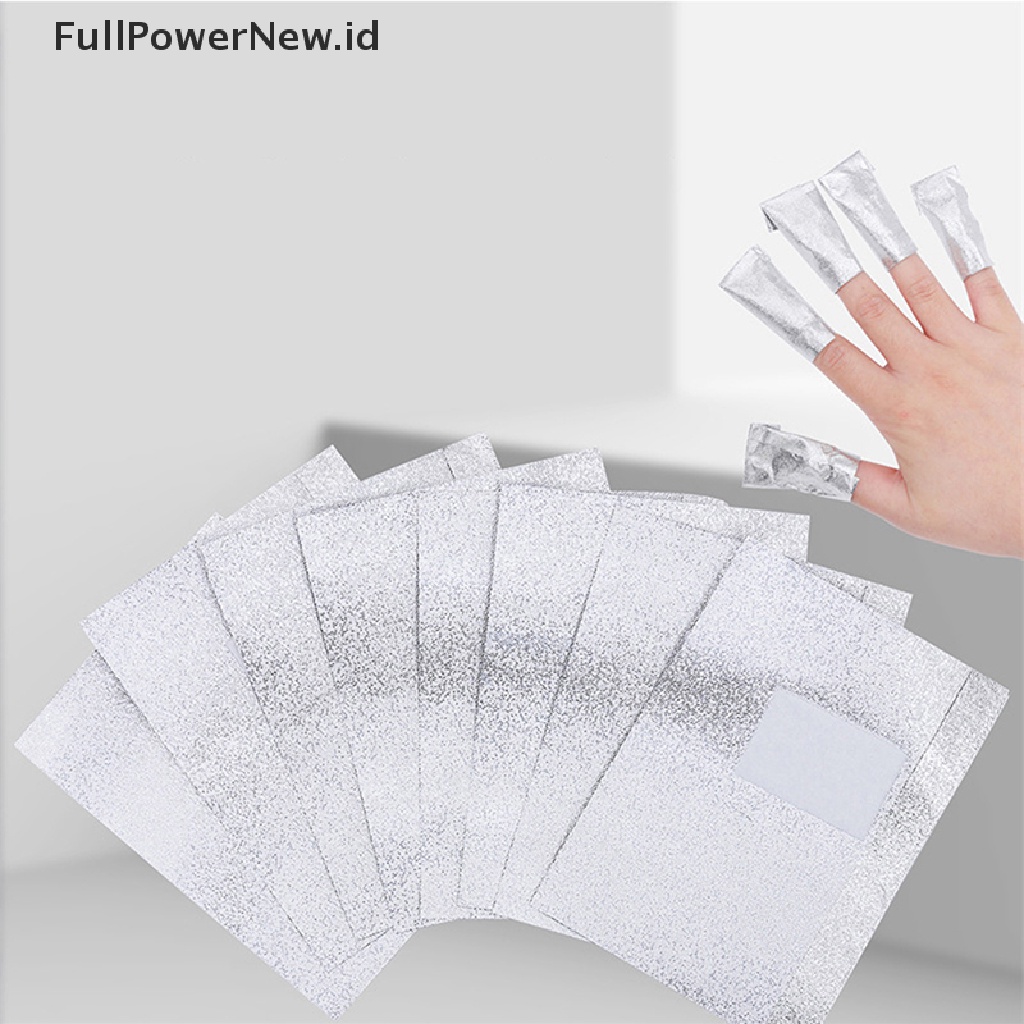 Power 50/100PCS Aluminium Foil Bungkus Kuku Art Soak Off Gel Remover Manicure Cleaner ID