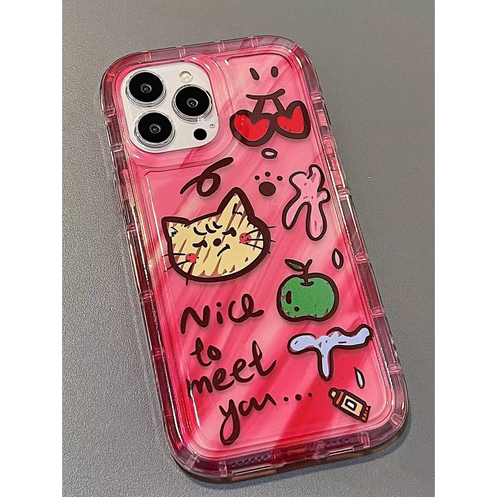 IPHONE Soft Phone Case Kompatibel Untuk Iphone14 13 11 12 Pro XS Max X XR 7 8 Plus Lucu Casing Transparan TPU Silikon Shockproof Cover