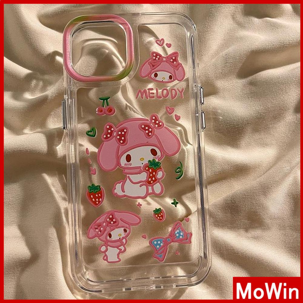For iPhone 14 Pro Max iPhone Case Soft Case TPU Clear Case Plating Button Shockproof Cartoon Cute Compatible For iPhone 13 Pro Max 12 Pro Max 11 Pro Max 7plus XR xs max 6splus