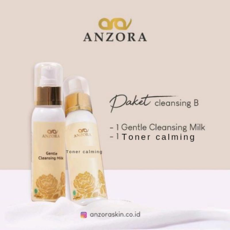 PAKET CLEANSING B ( milk cleansing 100ml + toner calming 100ml)