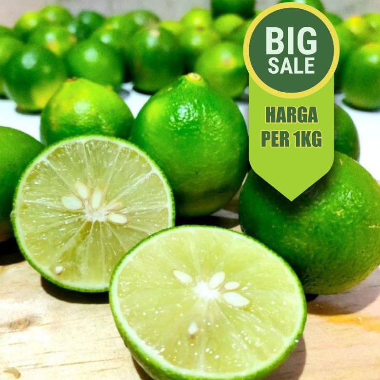 

【Penjualan Terbaik】✅COD Jeruk nipis buah segar 1 KG jeruk grosir surabaya