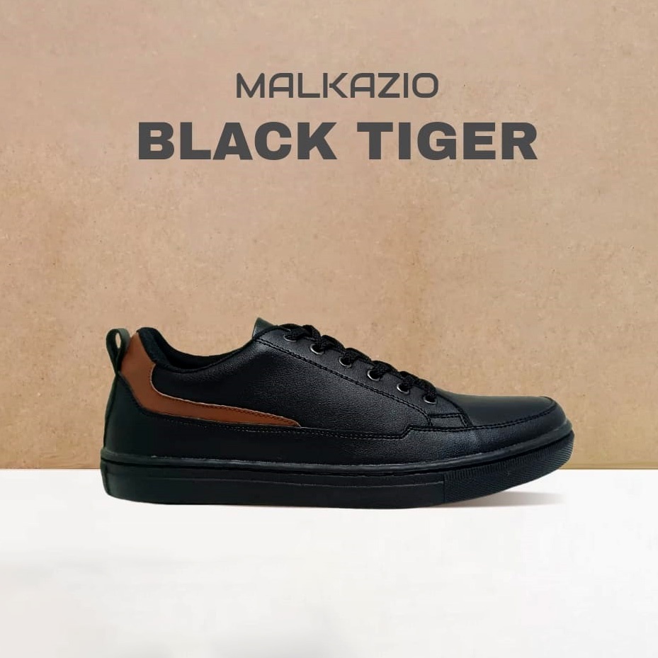 BLACK TIGER X ZAGIB | Sepatu Pria Branded Kulit Asli Sneaker Strap Casual Daily Cowo