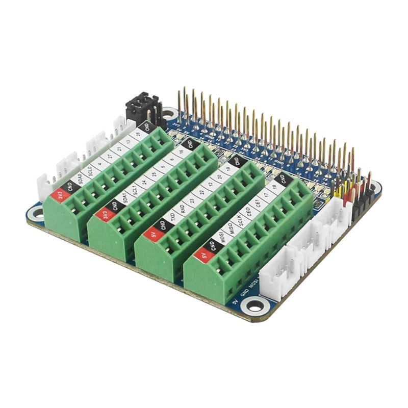 Zzz Untuk Raspberry Pi GPIO Test Expansion board ADDA Chip On-board LED IO Port ADC/DCA Sensor Untuk Raspberry Pi 3B 4B Zero