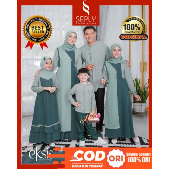 SARIMBIT EKSIS 197 JASPER GREEN / SARIMBIT SEPLY 2023 / BAJU COUPLE KELUARGA / BAJU MUSLIM COUPLE KE