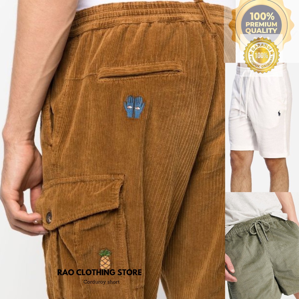 Celana Corduroy / Kodorai Terbaru / RAO Korduroy / Pendek pria Shortpants Selutut Tebal Tidak Luntur