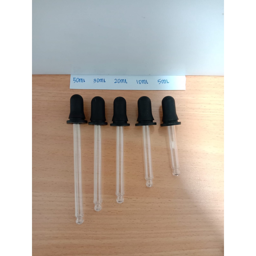 Pipet Kaca Tumpul Dan Karet Hitam Isi 10pcs