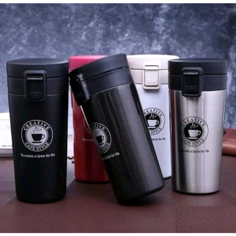 TERMOS KOPI GLOSY / TRAVEL MUG GELAS COFFEE TAHAN AIR PANAS &amp; DINGIN