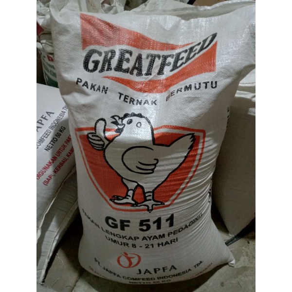 Pakan Ayam Broiler Starter GF 511 Japfa Comfeed Repack 10 Kg