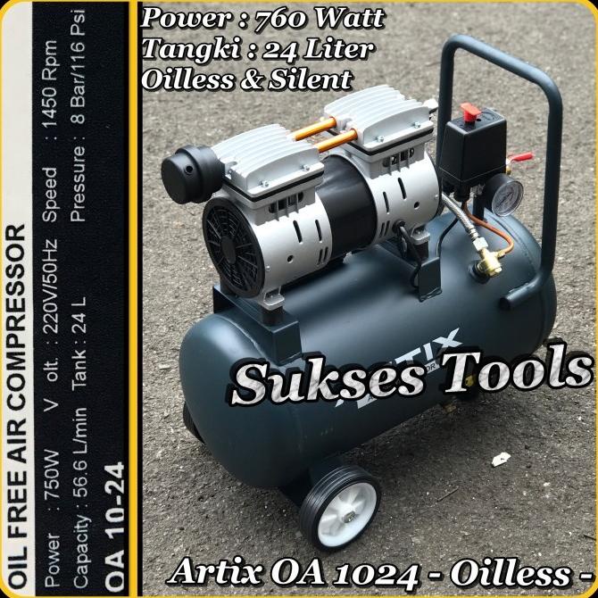 Artix Oa 1024 Oa1024 Kompressor Oilless Kompressor Silent 1 Hp 24 L