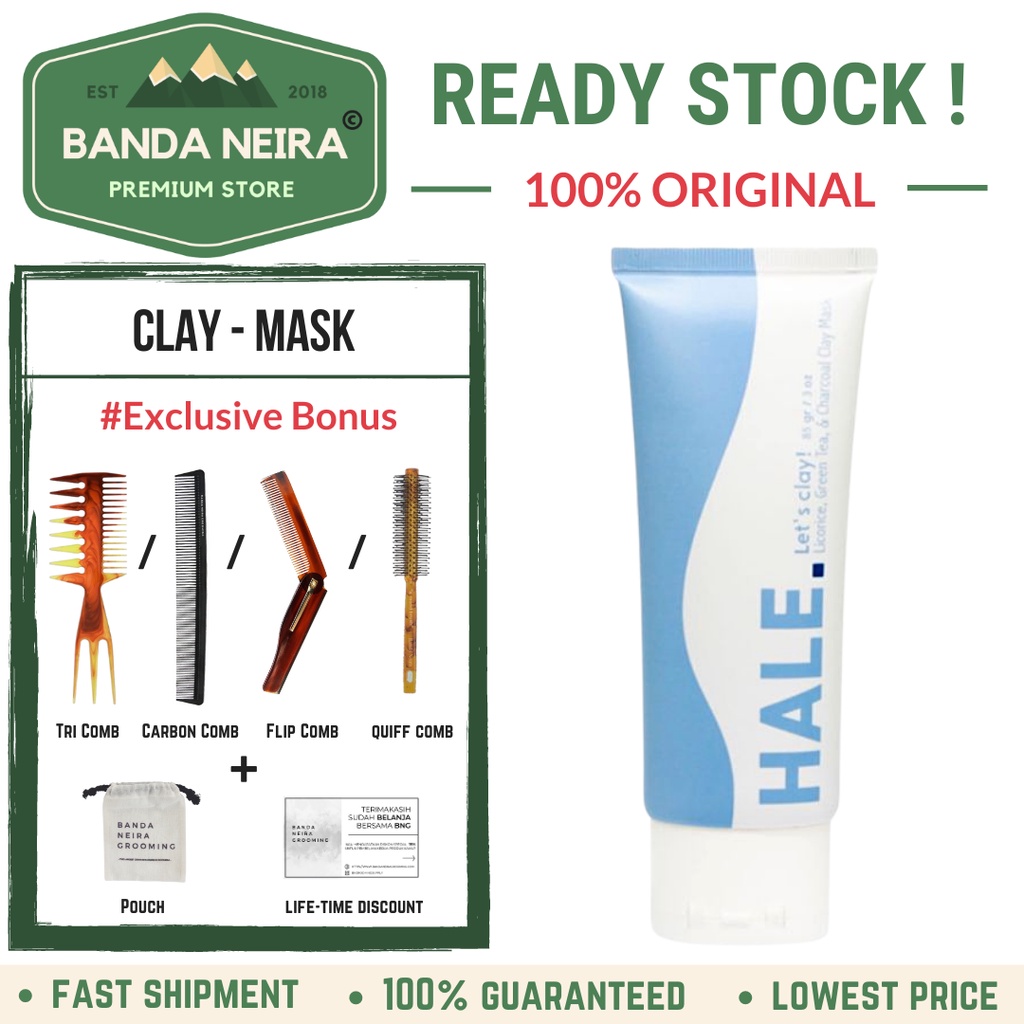 HALE Let's Lets Clay  Charcoal Clay Mask / Masker Wajah