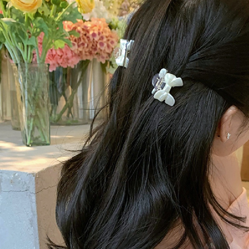 Bow Head Jewelry Poni Clip Grabbing Kecil Sideways Poni Hair Clip Female Clip Hair Card2023New