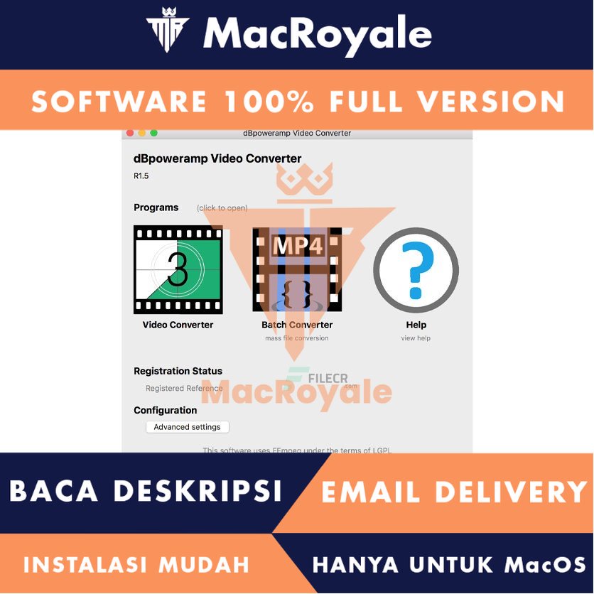 [MacOS] dBpoweramp Video Converter R2 Premier Full Version Lifetime Full Garansi