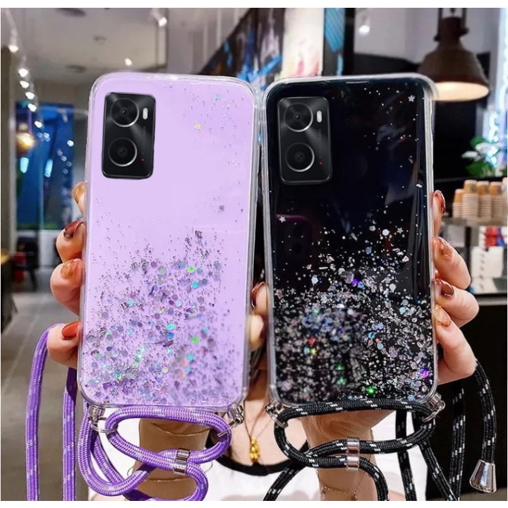 CASING GLITER + TALI ( OPPO A76 ) CASE GLITER TERLARIS 2023 - ISTIQOMAH ACC
