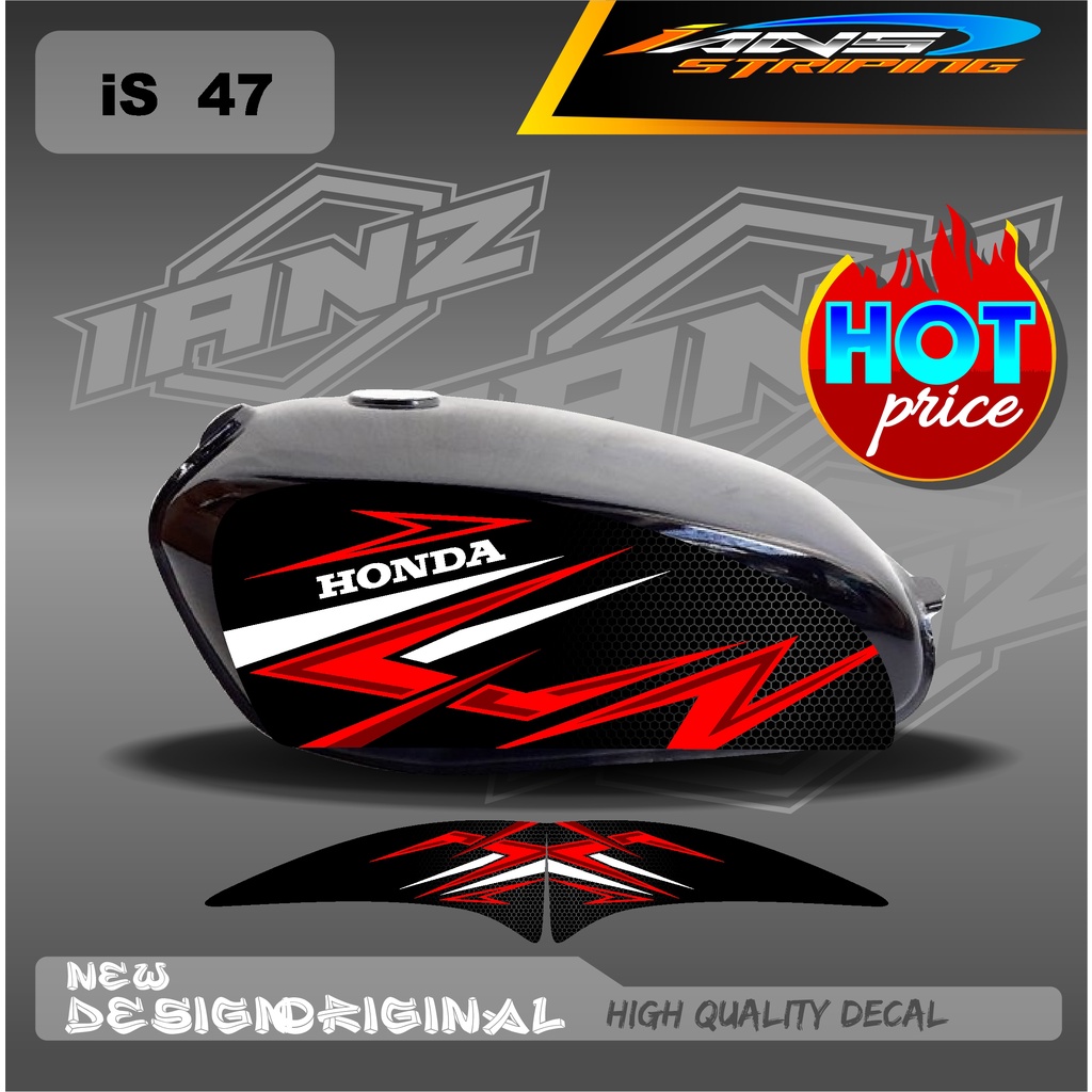 CUSTOM CB 100 STRIPING VARIASI HOLOGRAM / STIKER CB 100 CUSTOM HOLOGRAM DAN NON HOLOGRAM IS47